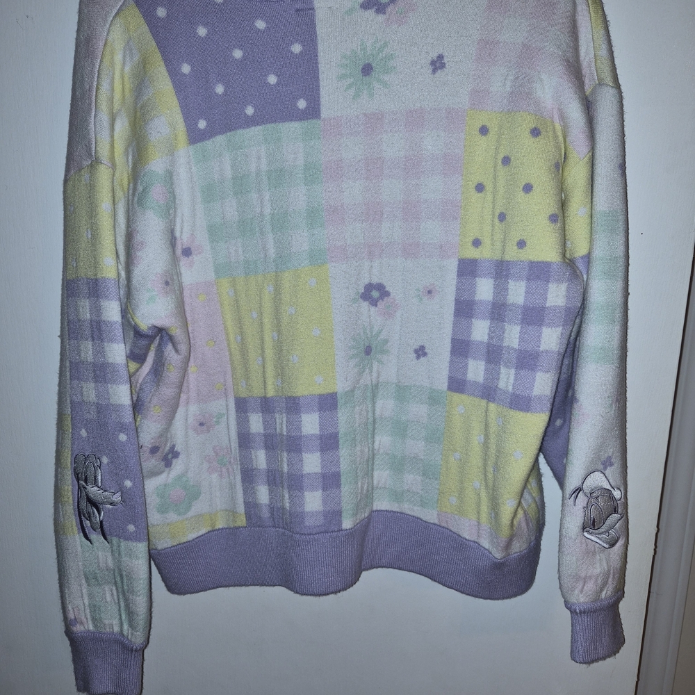 Her Universe DisneyPastel Mickey & Friends Patchwork Cardigan Sweater - Lavender - Picture 2 of 5